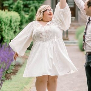 Anthropologie Viveka Embroidered Lace Mini Dress